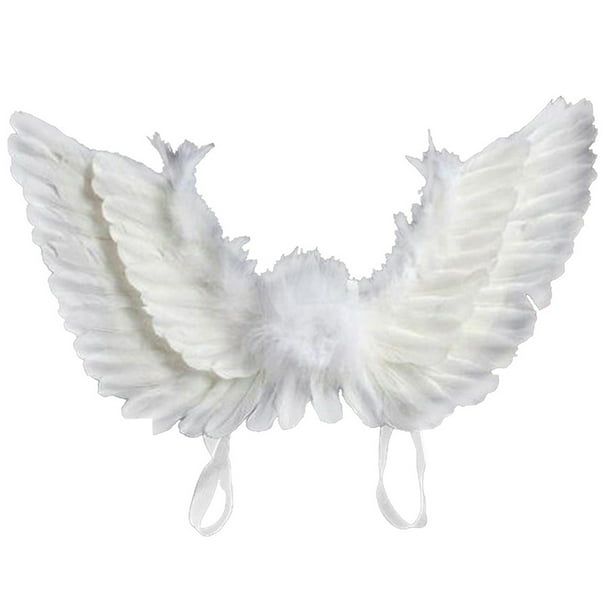 White Feather Angel Wings Cosplay Christmas Costume Fairy Fancy Dress Up Kids